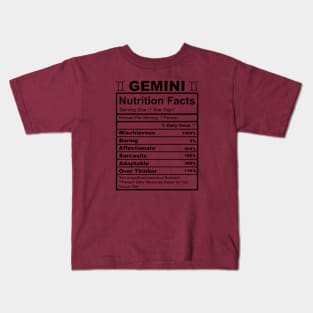 Gemini Facts Kids T-Shirt